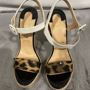 CHRISTIAN LOUBOUTIN | WEDGES | LEOPARD | SIZE EU 37. US 7